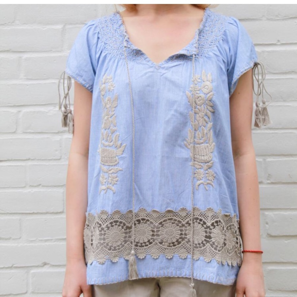 English Brand Bohemian Peasant Top NEVER WORN